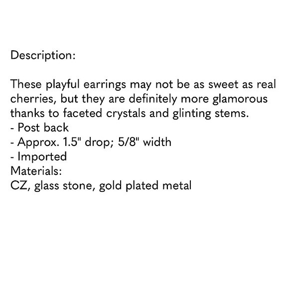 NEW kate spade Red Cherry Stud Earrings - Picture 4 of 9